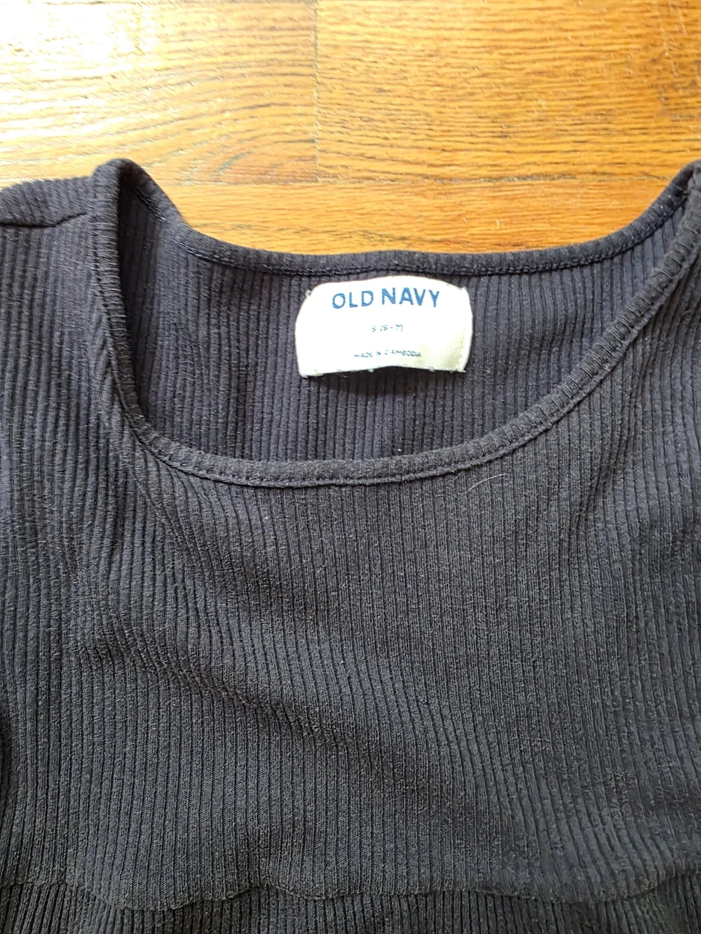 Old Navy Kids' Short Sleeve Ribbed Dress Navy Blue